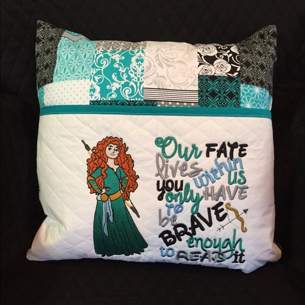 Embroidered Brave - Merida Pocket Reading Pillow